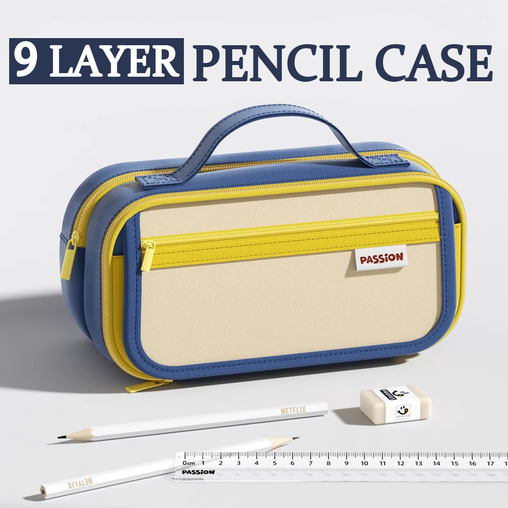 

InkPals Simple Back To School Supplies Useful Zipper Pencil Cases Minimalist Pouch Bag Handbags Organizer Stationery Pen Box