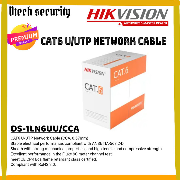 HIKVISION DS-1LN6UU/CCA/ KABEL UTP CAT6 HIKVISION LAN CAT.6 305M