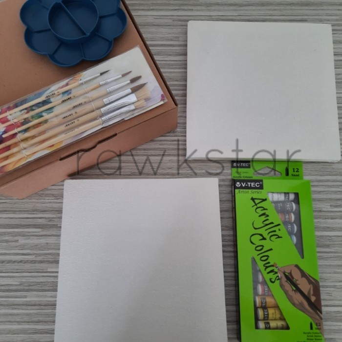 

promo -Paket B Lukis Kanvas 20x20 Painting for Kids Arts