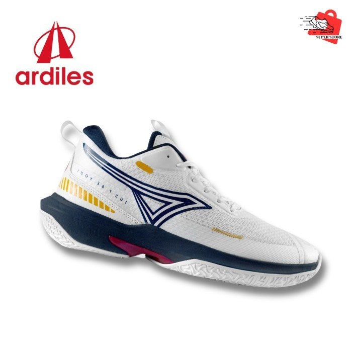 SALE - Ardiles Speedy Weeedy Sepatu Basket Pria Champion White dan Shadow Black - CHAMPION WHITE, 48