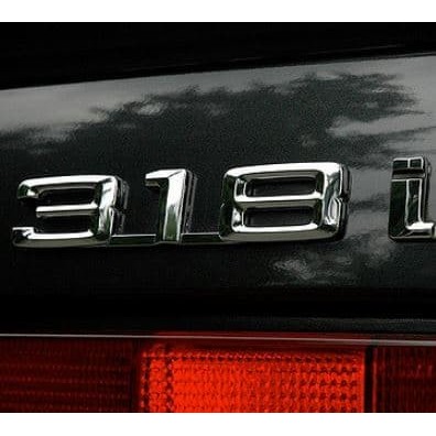 Original BMW E30 318i Badge Emblem Logo Bagasi belakang mobil