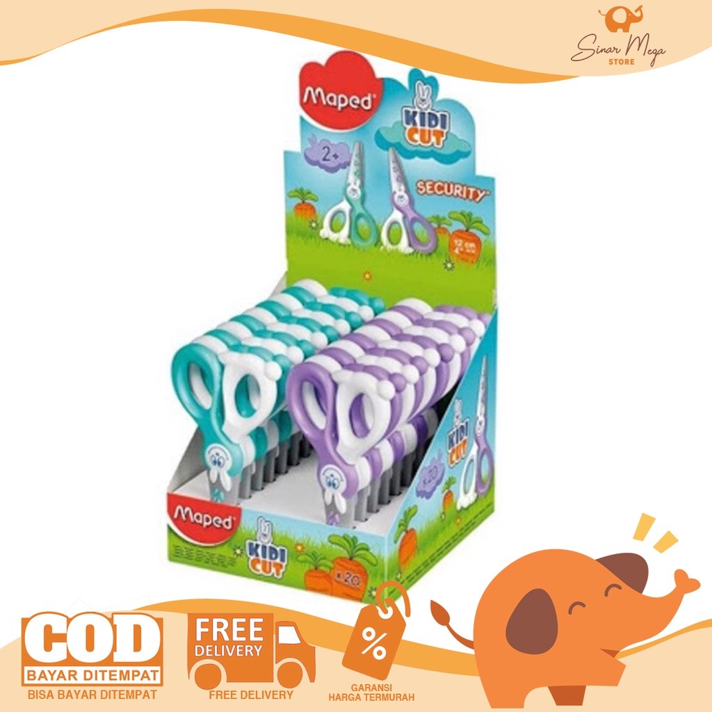 

Maped Kidi Cut Scissors Gunting Anak Aman Lucu Kelinci