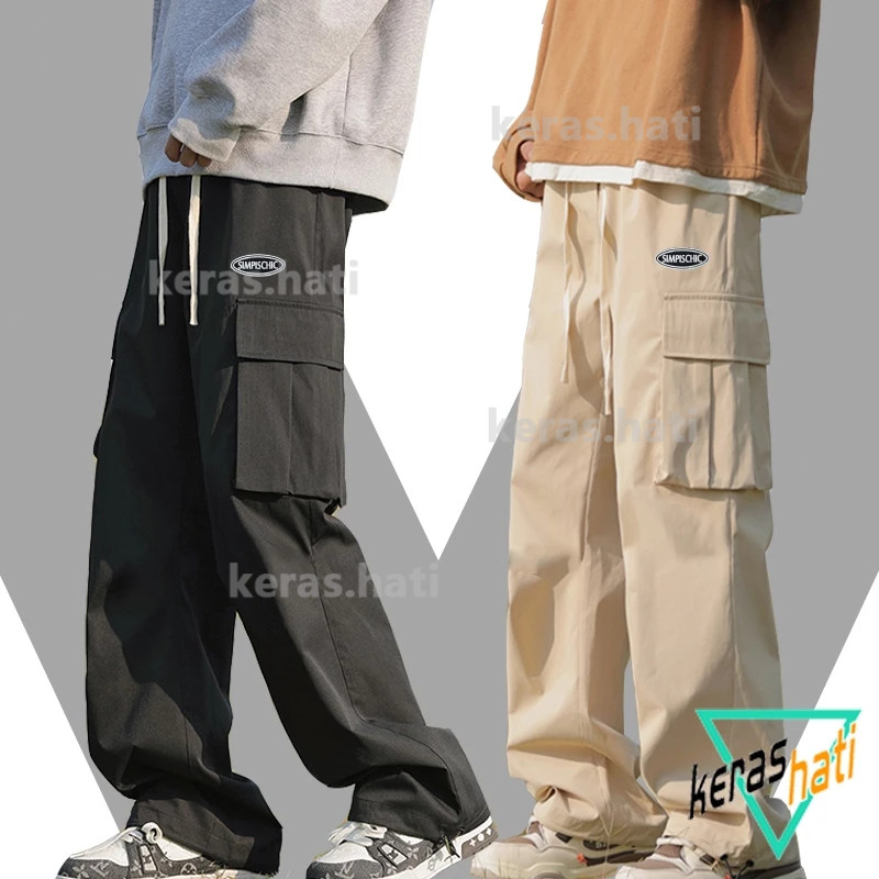 Celana Cargo Panjang Pria Celana cargo pria dewasa celana korean style pria loose pants celana cargo