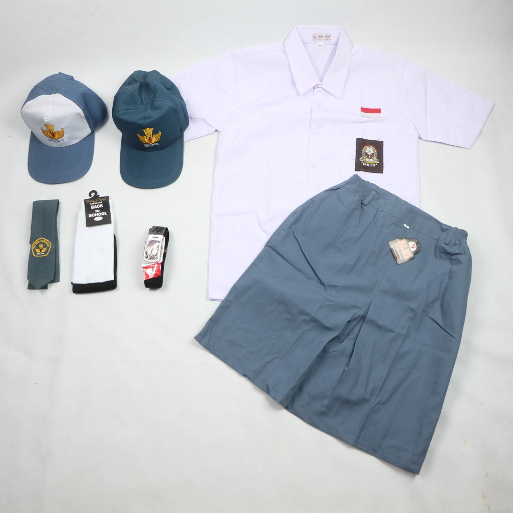 Setelan Super Lengkap Seragam Sekolah SMA Perempuan BAJU PENDEK ROK PENDEK Cewek | SERAGAM SEKOLAH |