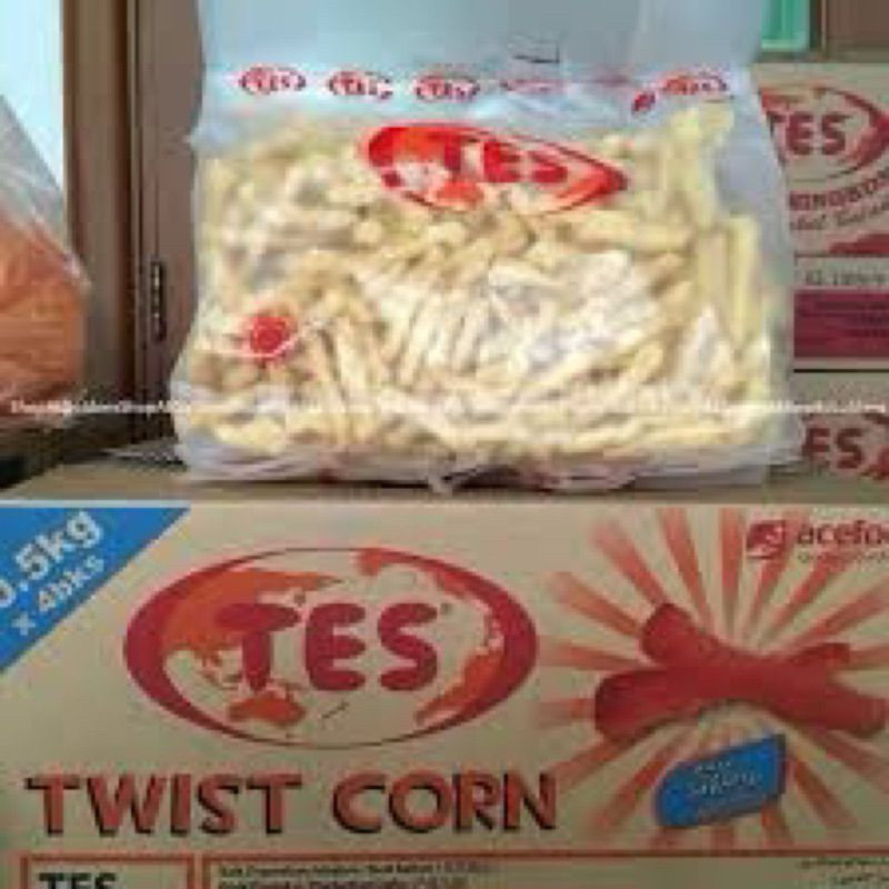 

1 DUS TWIST CORN TES (500gr X 4 BKS) 0.50KG X 4 BUNGKUS GROSIR CEMILAN SNACK