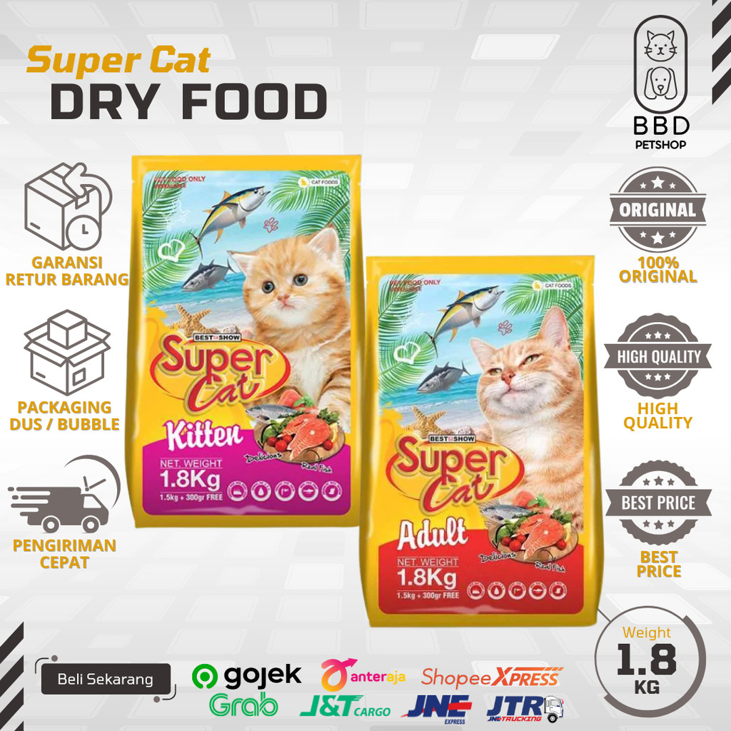 Super Cat Dry Food 1.8kg kitten & adult