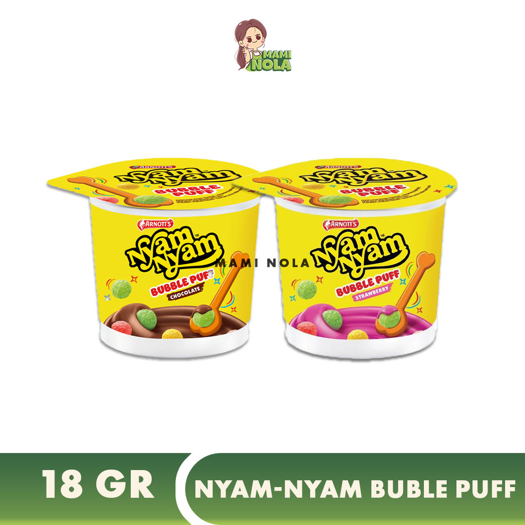 

Nyam Nyam Fun Buble Puff 18gr Strawberry Coklat