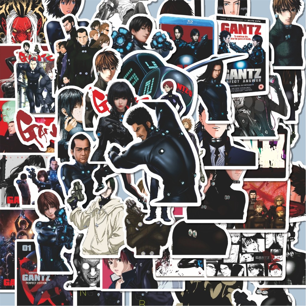 

100PCS Lucu Stiker Anime Gantz Char Mix 1 Stiker Aesthetic Stiker Anti Air Stikers Berperekat Waterproof sticker decal buat Motor Helm Buku Journal Koper Casing HP Laptop Botol Minum Hadiah anak