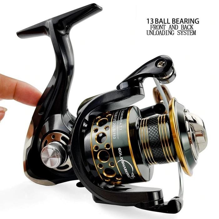 Gold Sharking BK2000 Fishing Reel Spinning Fishing 13 Ball Bearing Gulungan Pancing - Gold Sharking 