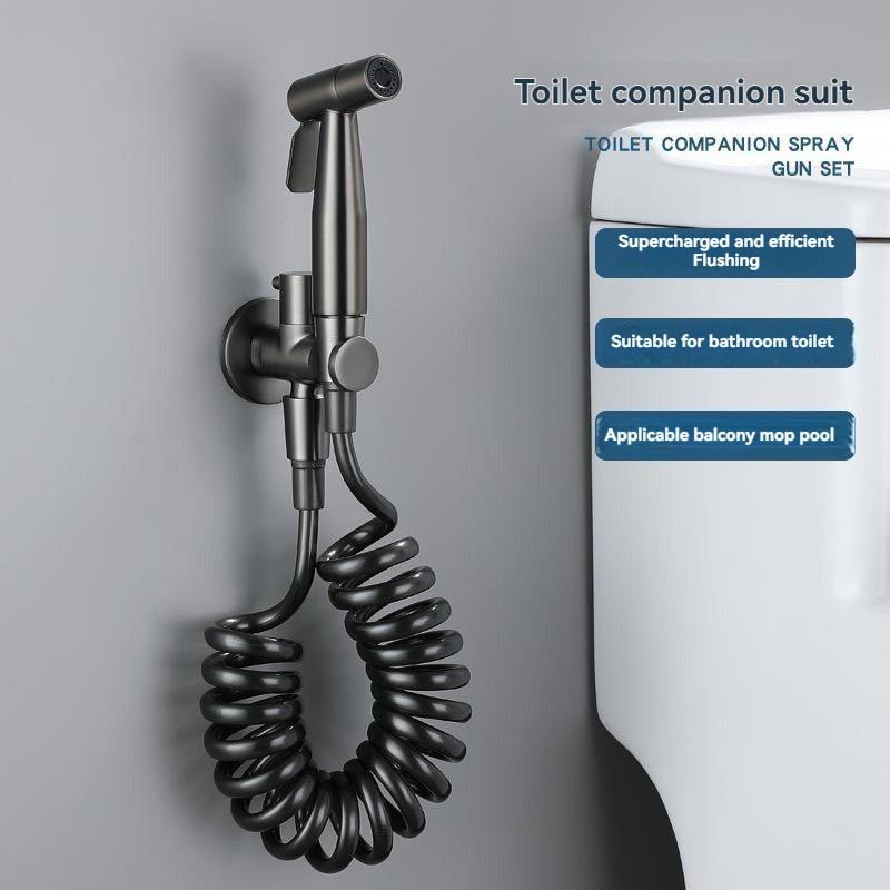 Brass bidet faucet, portable bidet sprayer, single cold water faucet, toilet faucet, sprayer, flushe