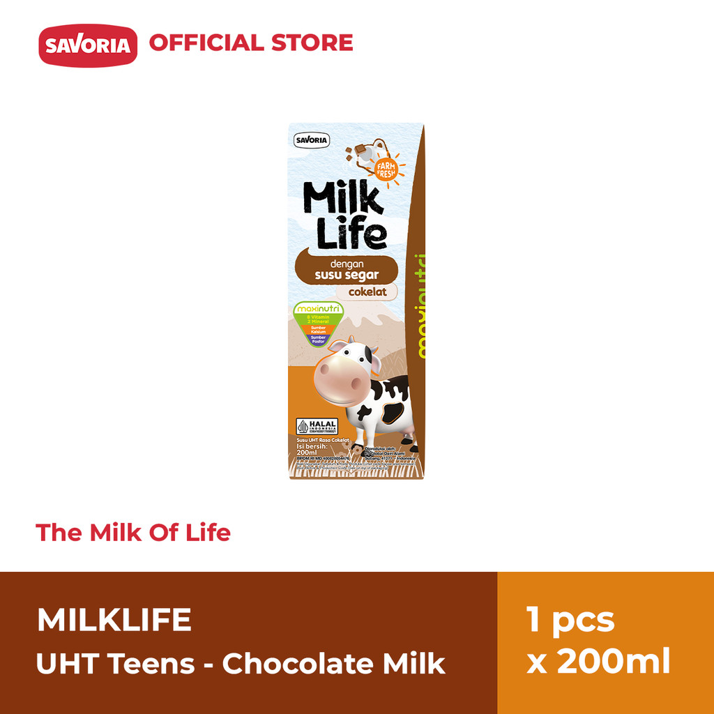

MilkLife UHT Teens Chocolate Milk - Susu Rasa Coklat 200ml