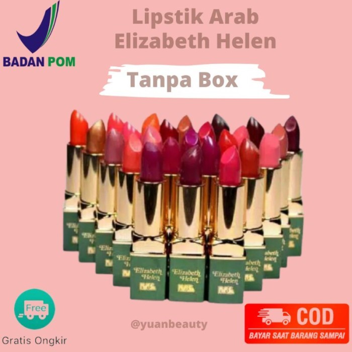 (T)erpopule(R) Lipstik Arab Elizabeth Helen Original BPOM Tanpa Box