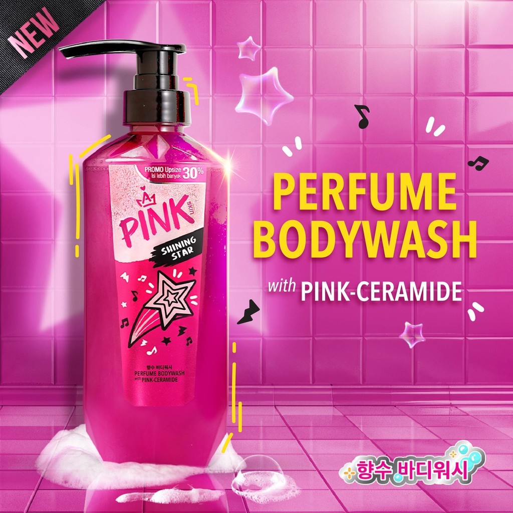 Pink Skin Perfume Body Wash Shinning Star 468ml