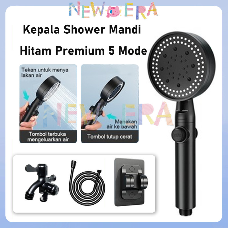 Kepala Pancuran / Kepala Pancuran / Kepala Shower Mandi Hitam