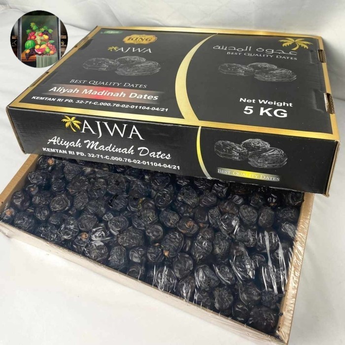 

Kurma ajwah al-madina premium kurma nabi /kurma ajwa original per kart