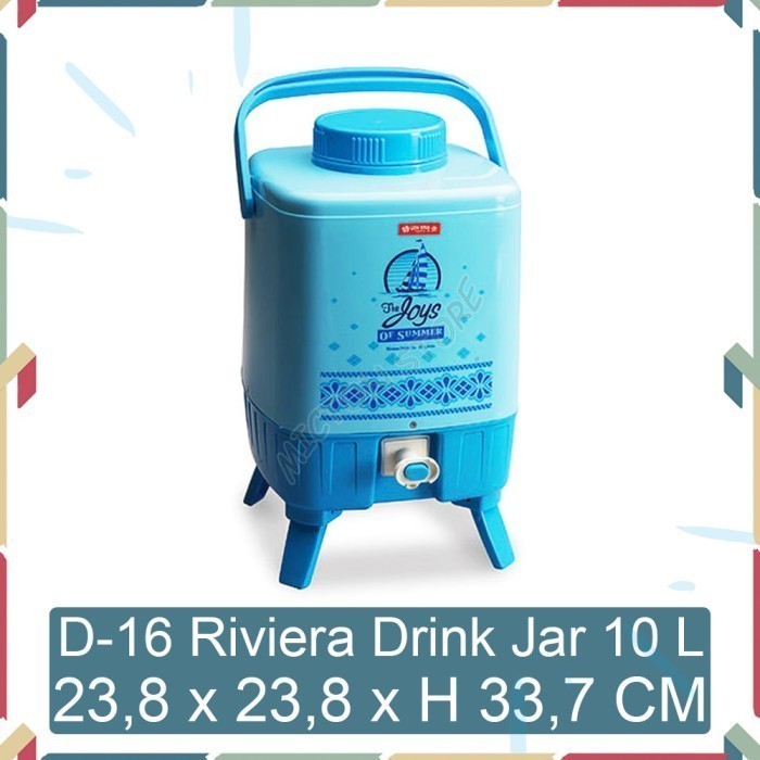 LUXTON Lion Star D-16 Riviera Drink Jar 10 Liter Dispenser Air Minum LionStar Plastik Berkualitas Mu