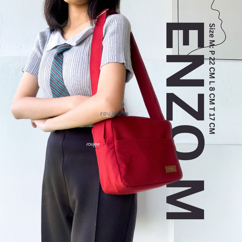 ROUJEE SIDOARJO - ROUJEANS - Enzo M - Tas Kanvas Selempamg - Tas Kanvas Unisex