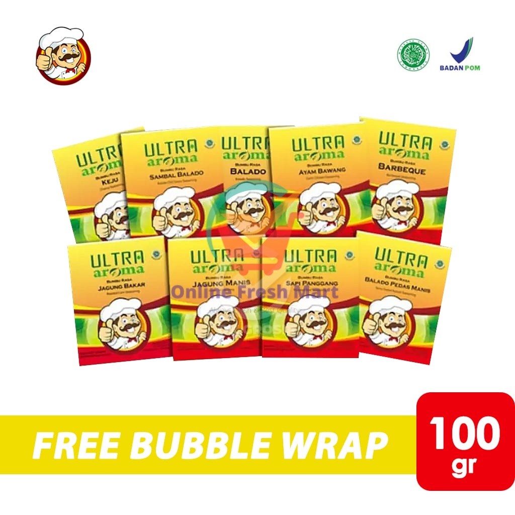 

Ultra Aroma Bumbu Tabur Aneka Rasa (100 gr) - Online Fresh Mart Denpasar