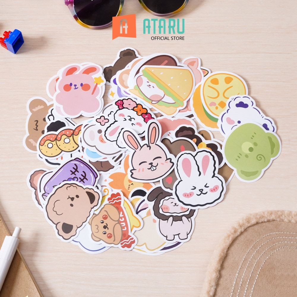 

Ataru Set 60 Pcs Stiker Mix Bear Stiker Dekoratif Lucu Cute Stickers Deco Sticker Pack Journal Book