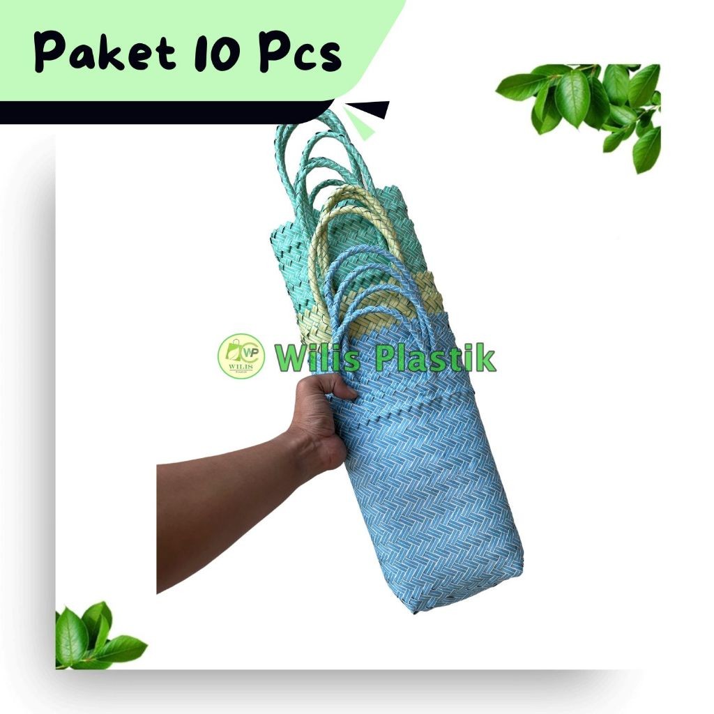 

PAKET MURAH 10 Pcs Tas Anyaman Tinggi untuk Botol Souvenir Parcel Hampers Bingkisan Hadiah