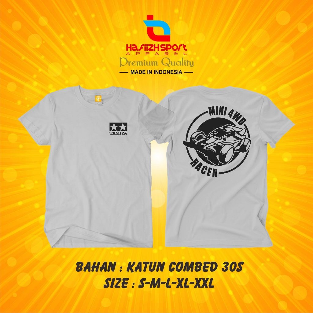 KAOS BAJU TAMIYA MINI 4WD RACER BAHAN PREMIUM