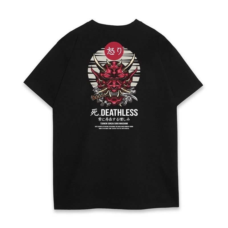 Kaos Pria Distro,DEATHLESS KAOS | MIKUSHIMI | HITAM | JAPAN SERIES(Pria & Wanita )Keren Premium Styl