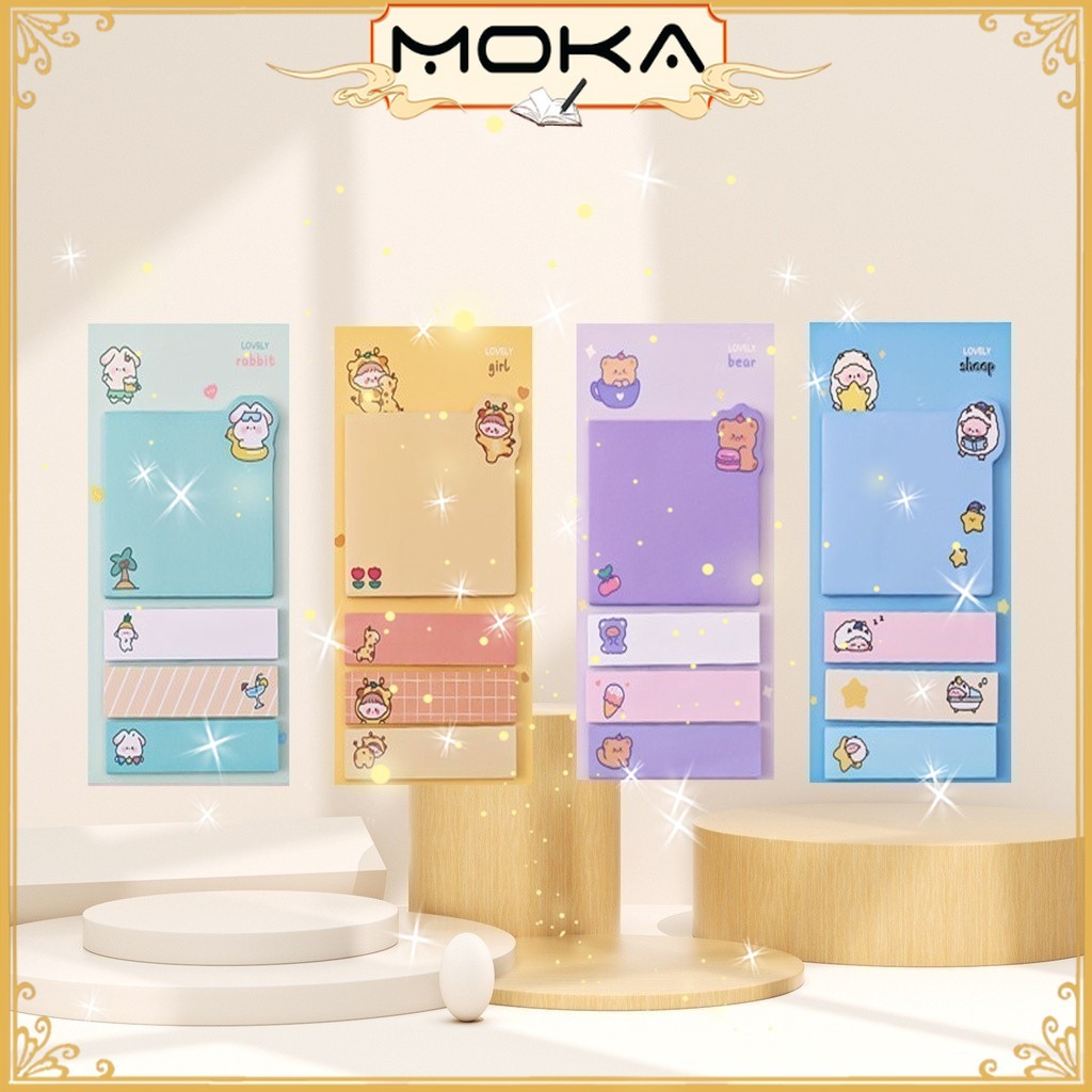 

STICKY NOTE DAN PENBATAS BUKU MOTIF LUCU / STICKY NOTE 4 LINE PAPER NOTE MK09