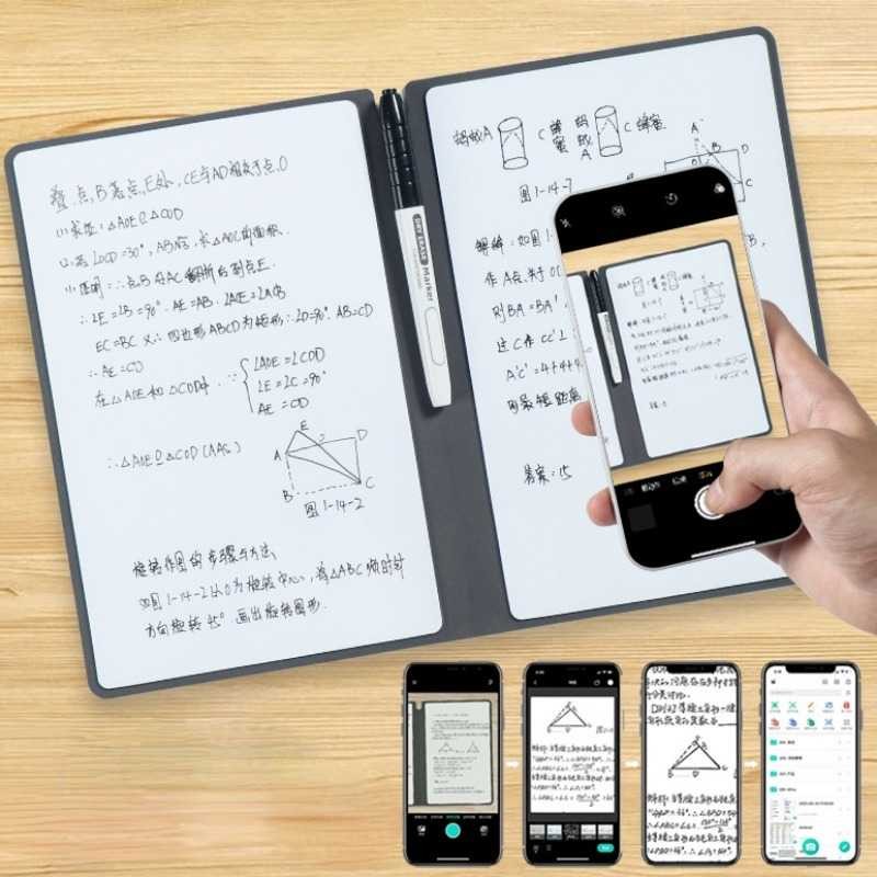 

LATHIFSHP FEI NAI SHI Papan Tulis Portable A5 Whiteboard Notebook PU with Pen - H-2302