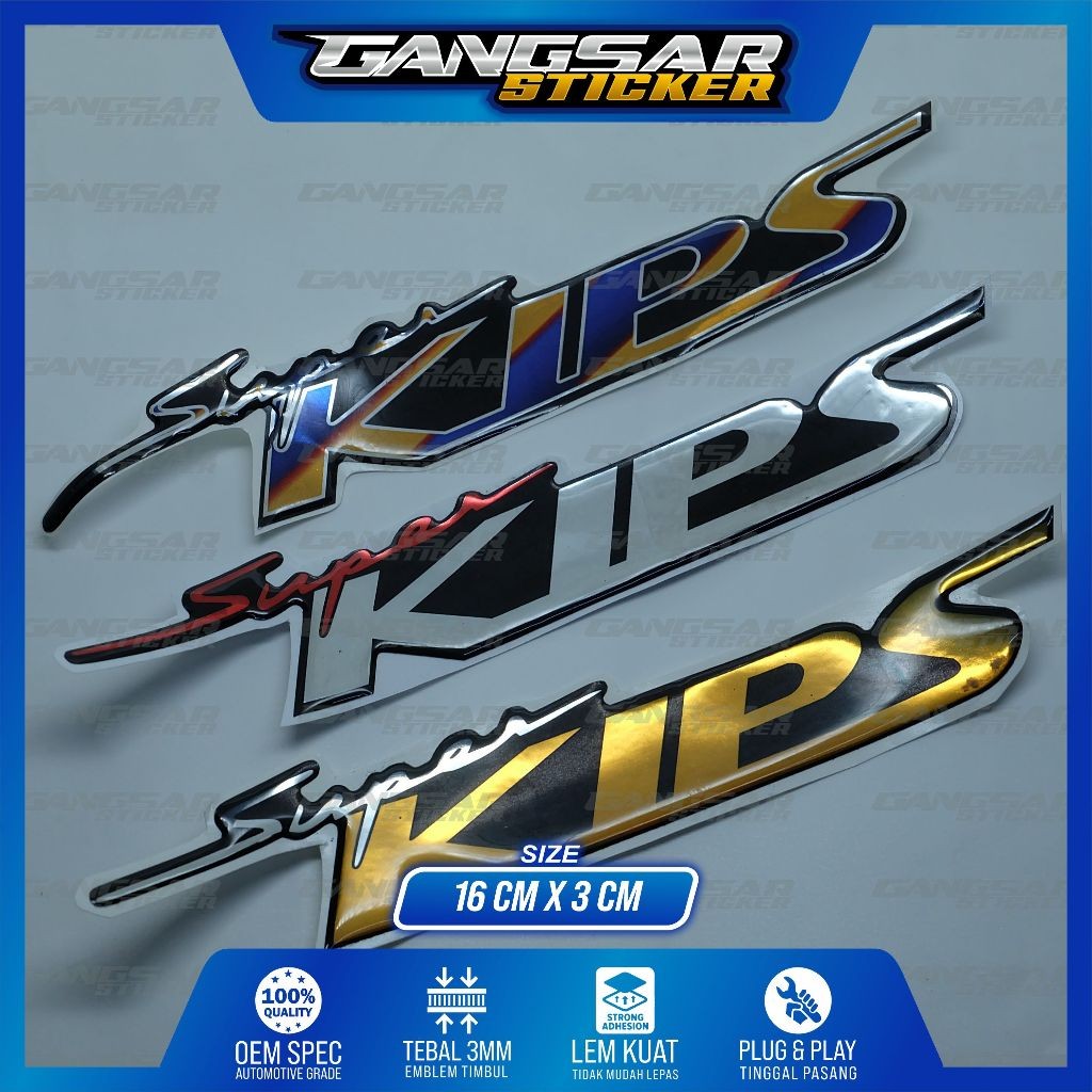 emblem timbul super kips kawasaki ninja | emblem super kips ninja ss ninja r