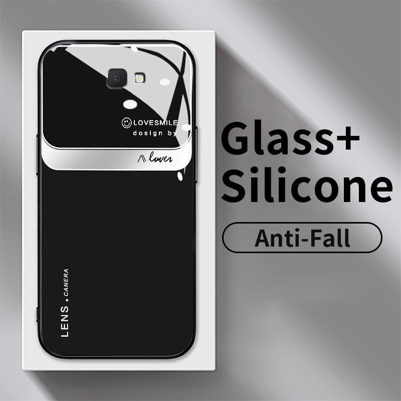 Case Hp For Samsung J7 Prime J4 Plus J6 Plus J7 2017 J7 Pro On7 2016 F02s F04 F12 F22 Kaca Glass Sil