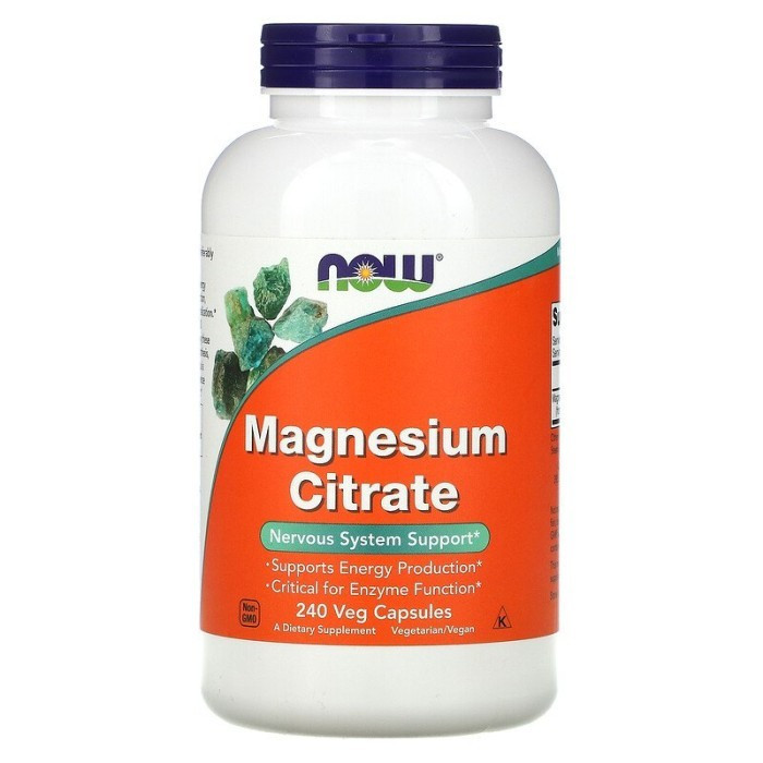 Now Foods Magnesium Citrate 240 Vegetarian Capsules