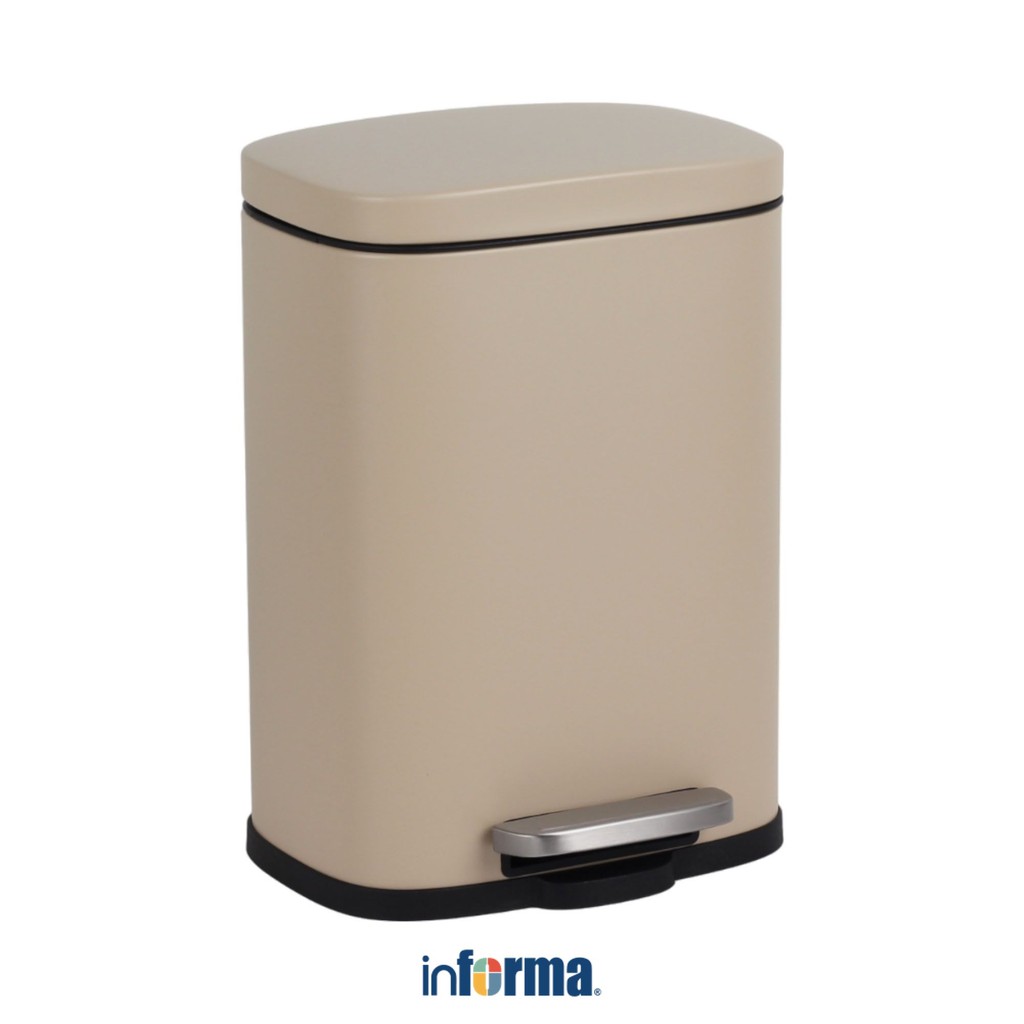 Informa 5 Ltr Milan Tempat Sampah Pedal Soft Close Tong Sampah Wadah Pembuangan Alat Kebersihan Tras