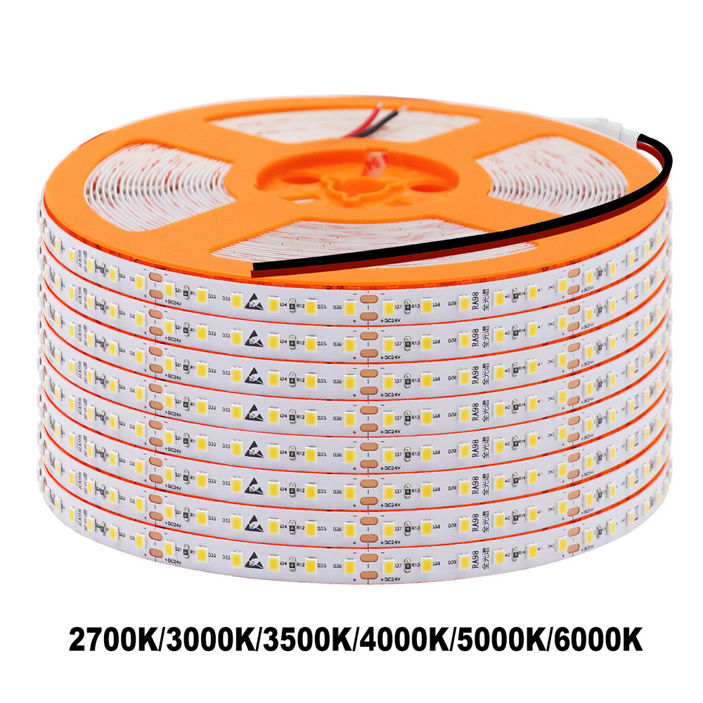 5m 10m RA98 LED Strip Light 2700K 3000K 3500K 4000K 5000K 6000K 24V 2835 Flexible Tape Stripe Hight 