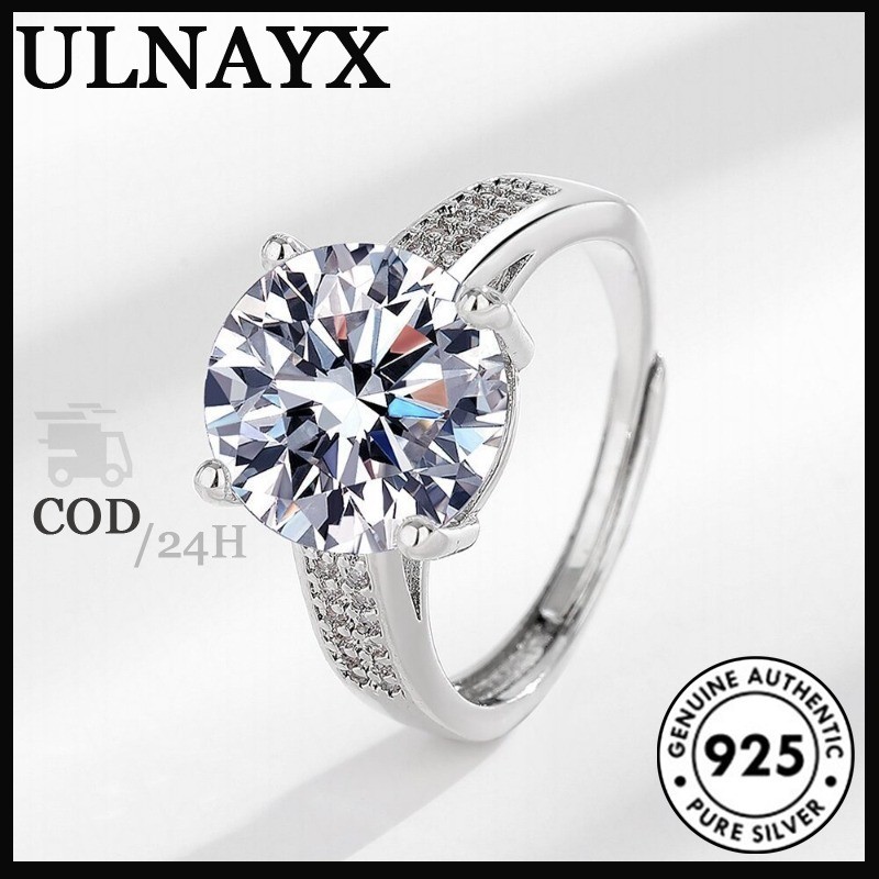 PT950 Moissanite Cincin Perak Lima Karat Perhiasan Wanita