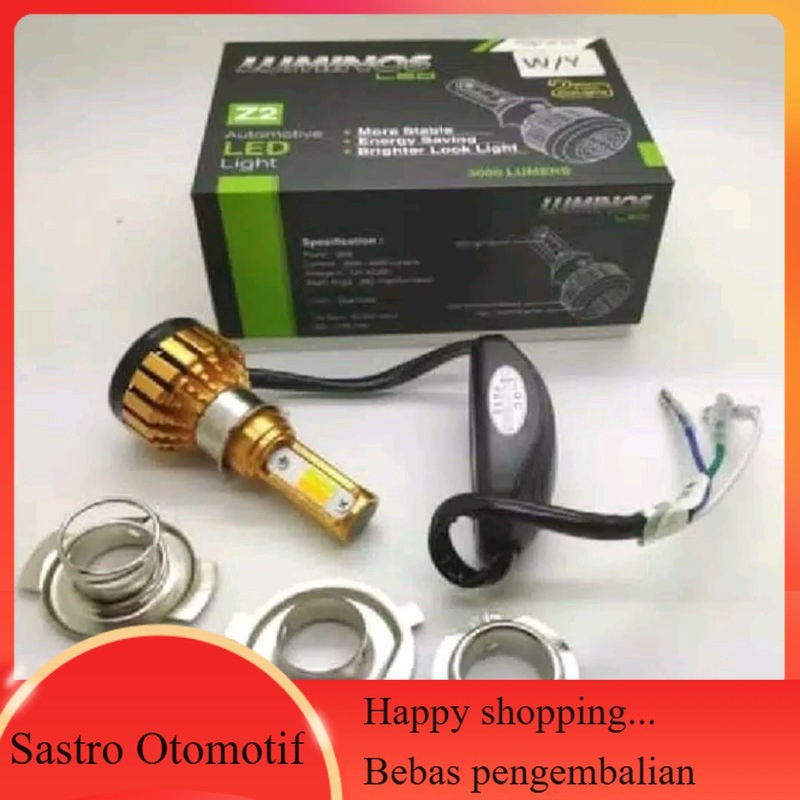 Terbaru Lampu Led 3 sisi Luminos Z2 putih Kuning 2 warna Universal H6 H4 Bebek matic Vixion CB Verza