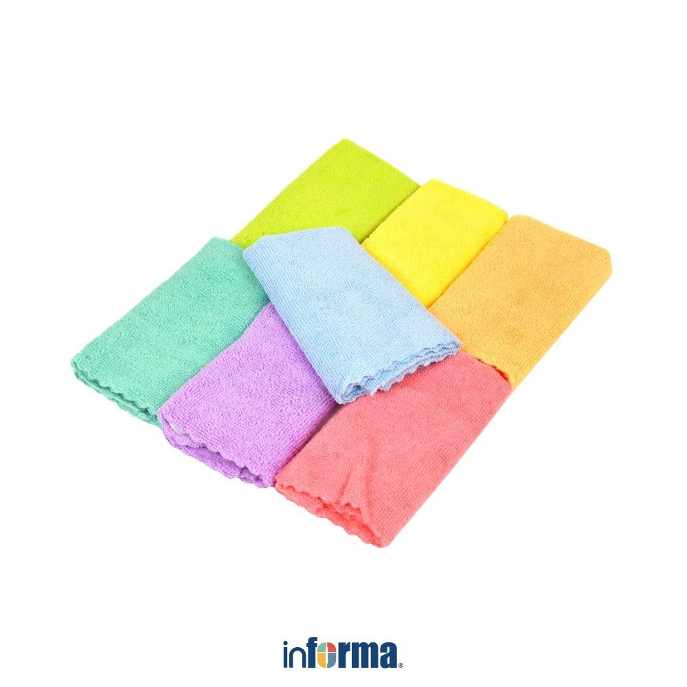 Informa Set 7 pcs Kain Lap Dapur Rainbow Zoo Kain Serbet Pembersih Serbaguna Topo Dapur Multifunctio