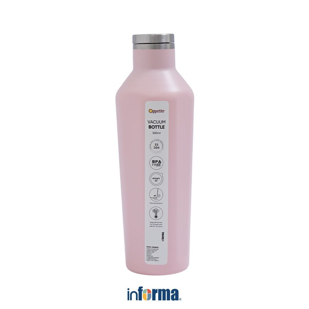 Informa Appetite 500 Ml Darya Botol Vacuum Flask - Pink Tumbler Termos Minuman Tempat Air Minum