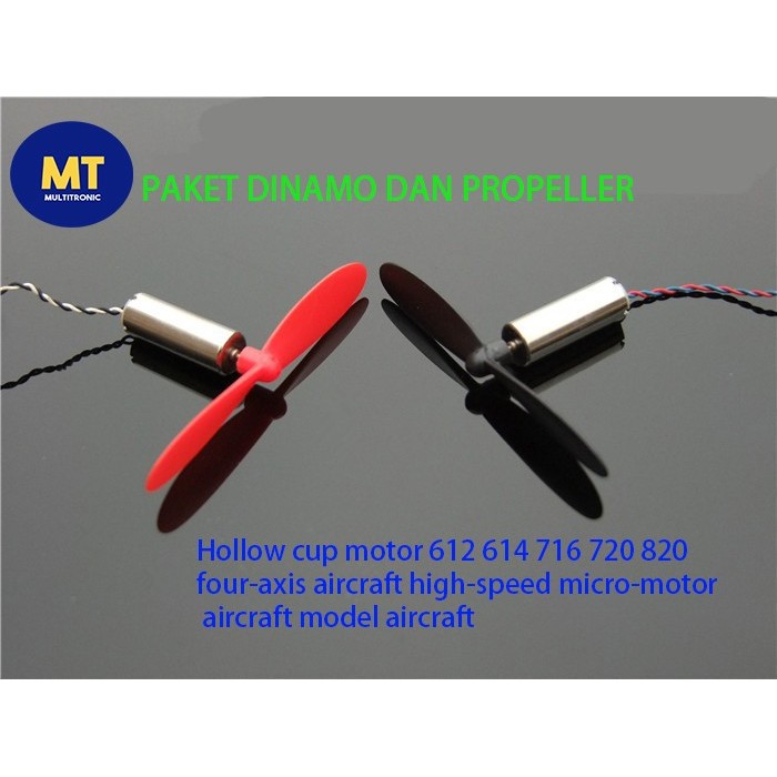 Paket  Dinamo Motor hollow cup Propeller four-axis aircraft (8300) - Paket 610
