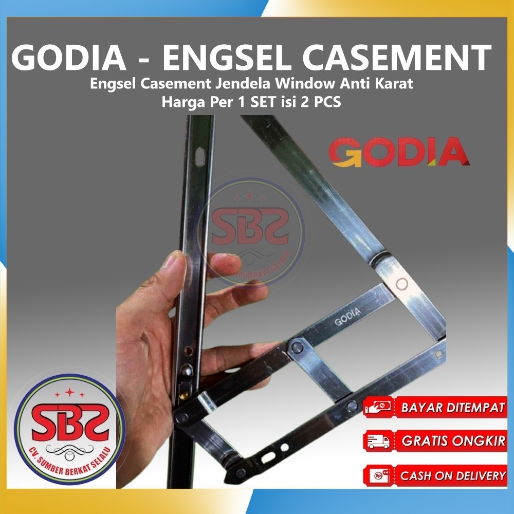 Sinarterang3 Godia - Engsel Casement - Engsel Jendela Casement Window Kayu Alum 8'' 10" 12" 14" 16''