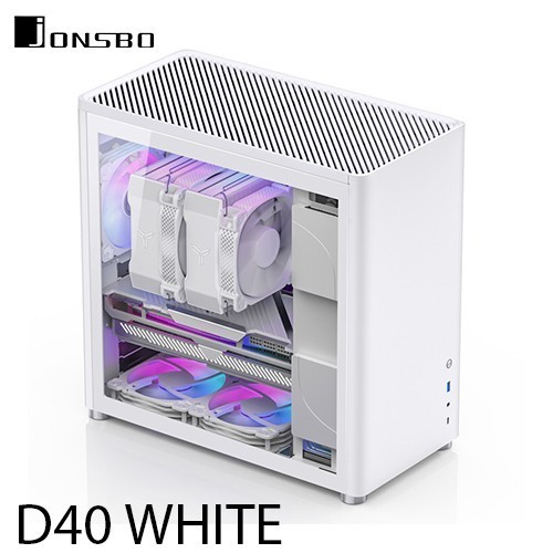 JONSBO D40 - mATX, ATX PC Case Tempered Glass - Black