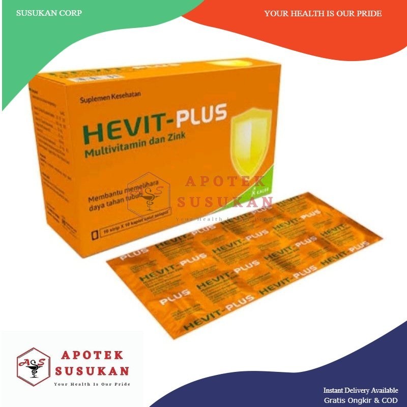 Hevit Plus Strip 10 Tablet Multivitamin dan Zinc