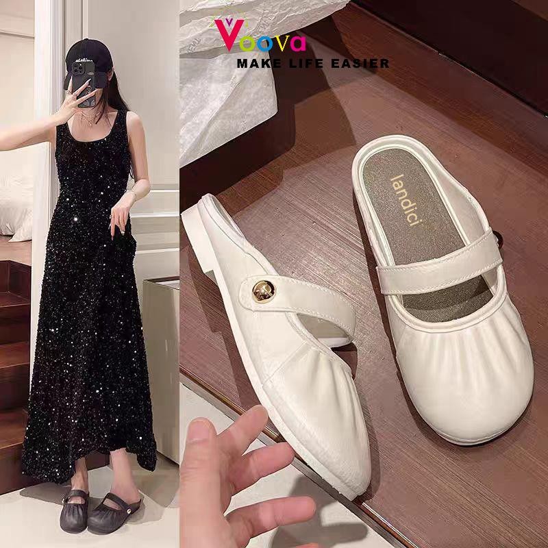 VOOVA Sandal Jelly Wanita Terbaru/Sendal Slip On/Sendal Flat Karet Import Kekinian/Sandal Outdoor/Sa