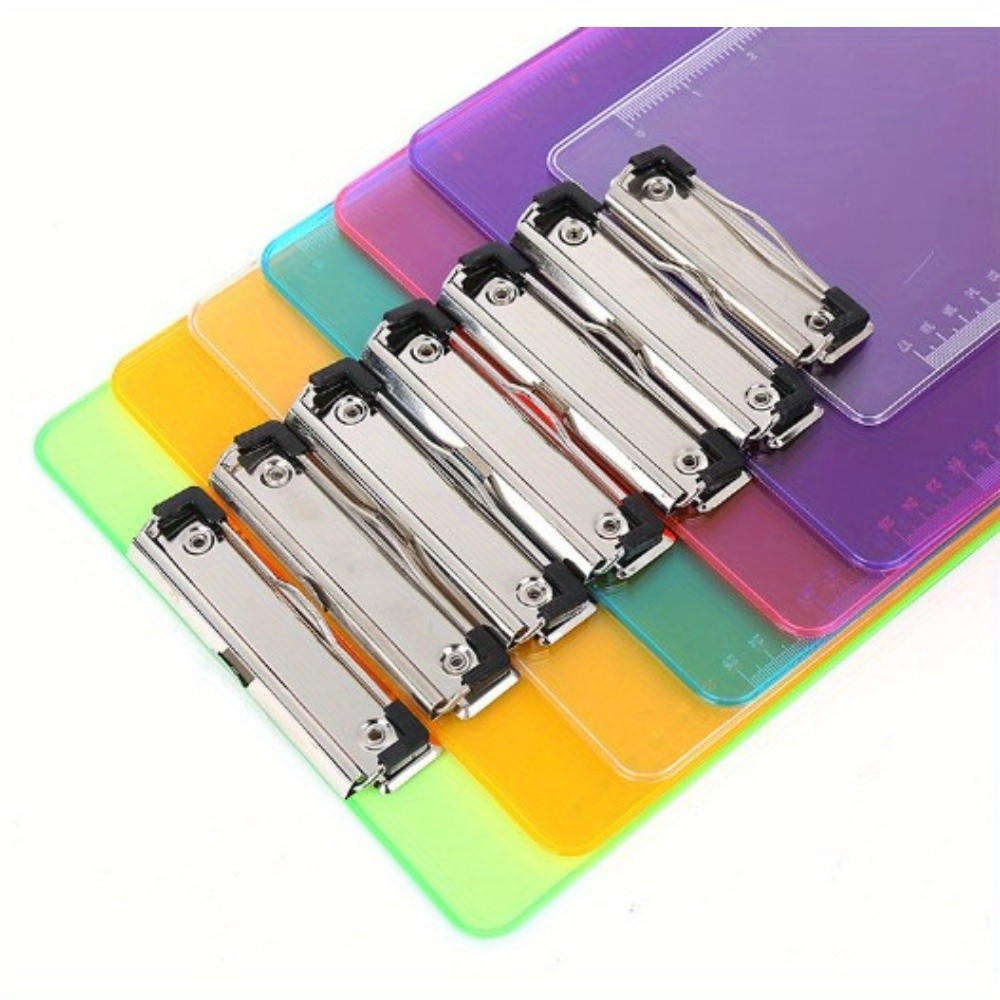 

6Pcs A4 Letter Size Plastic Clipboards with Low Profile Clip, Durable Standard Office and Classroom Supplies
