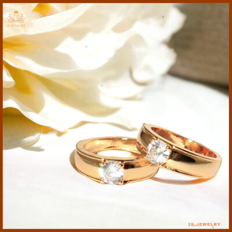 pormo.....Cincin Lapis Emas mudah 24k kadar 17,7 model couple free surat