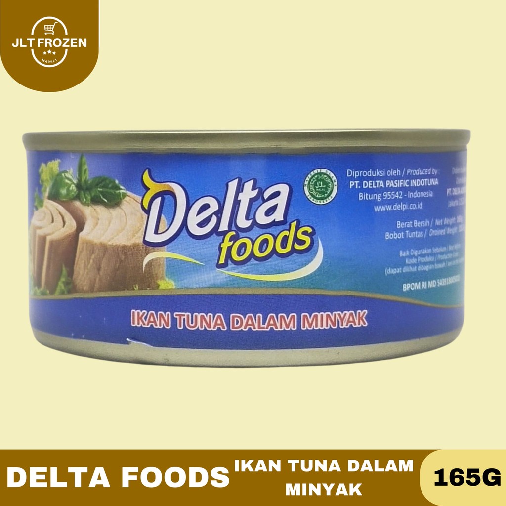 

Delta Foods Tuna / Ikan Tuna Dalam kemasan kaleng 165g