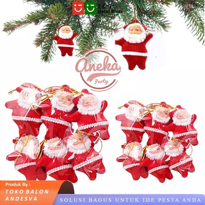 

hiasan gantung pohon natal santa clause mini / ornamen dekorasi