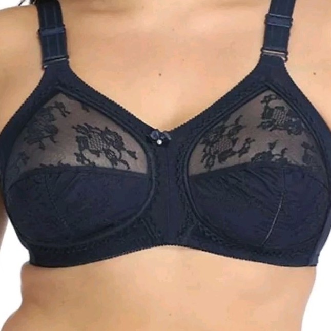 Bra Cup Jumbo motif brukat semi transparan size 36-44/bh big cup merek Guini 408