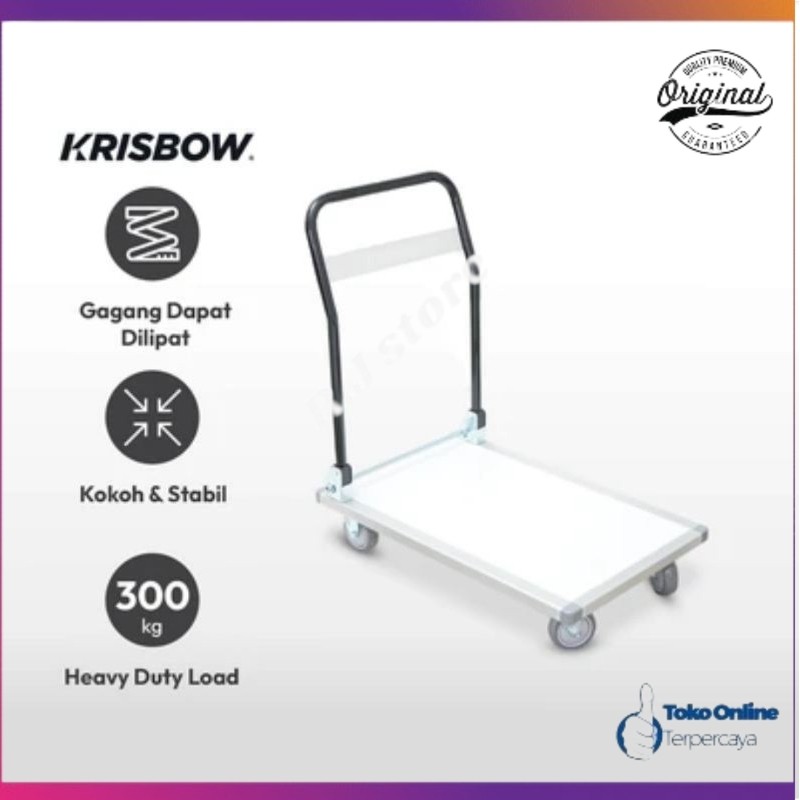 Krisbow Troli Barang Aluminium 300 Kg/troli barang/troli pengangkut
