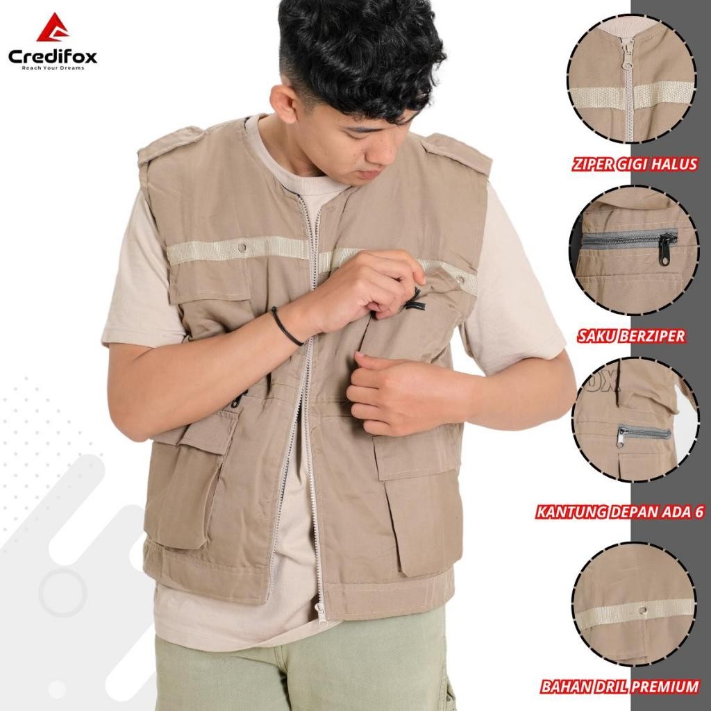 RZP APPAREL - Rompi tactical / rompi cargo / vest pria casual / rompi safety proyek / rompi vest lap