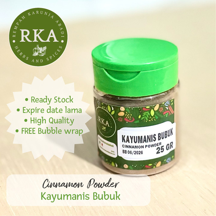 

Kayumanis Bubuk 25 gr / Kayu Manis Powder Ground 25gr / Cinnamon Powder 25 gr